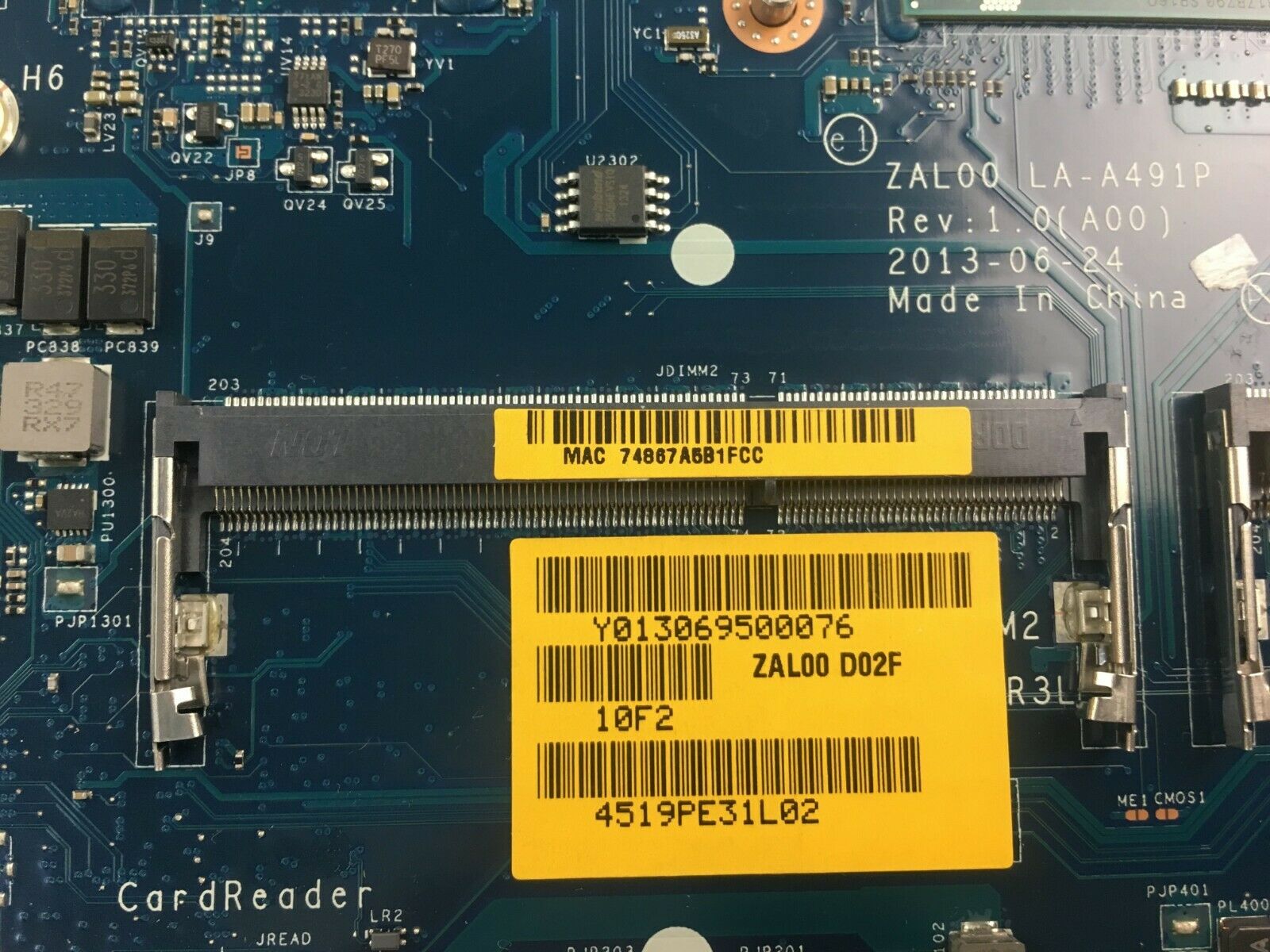 Main CPU Pentium 2127 VGA Share