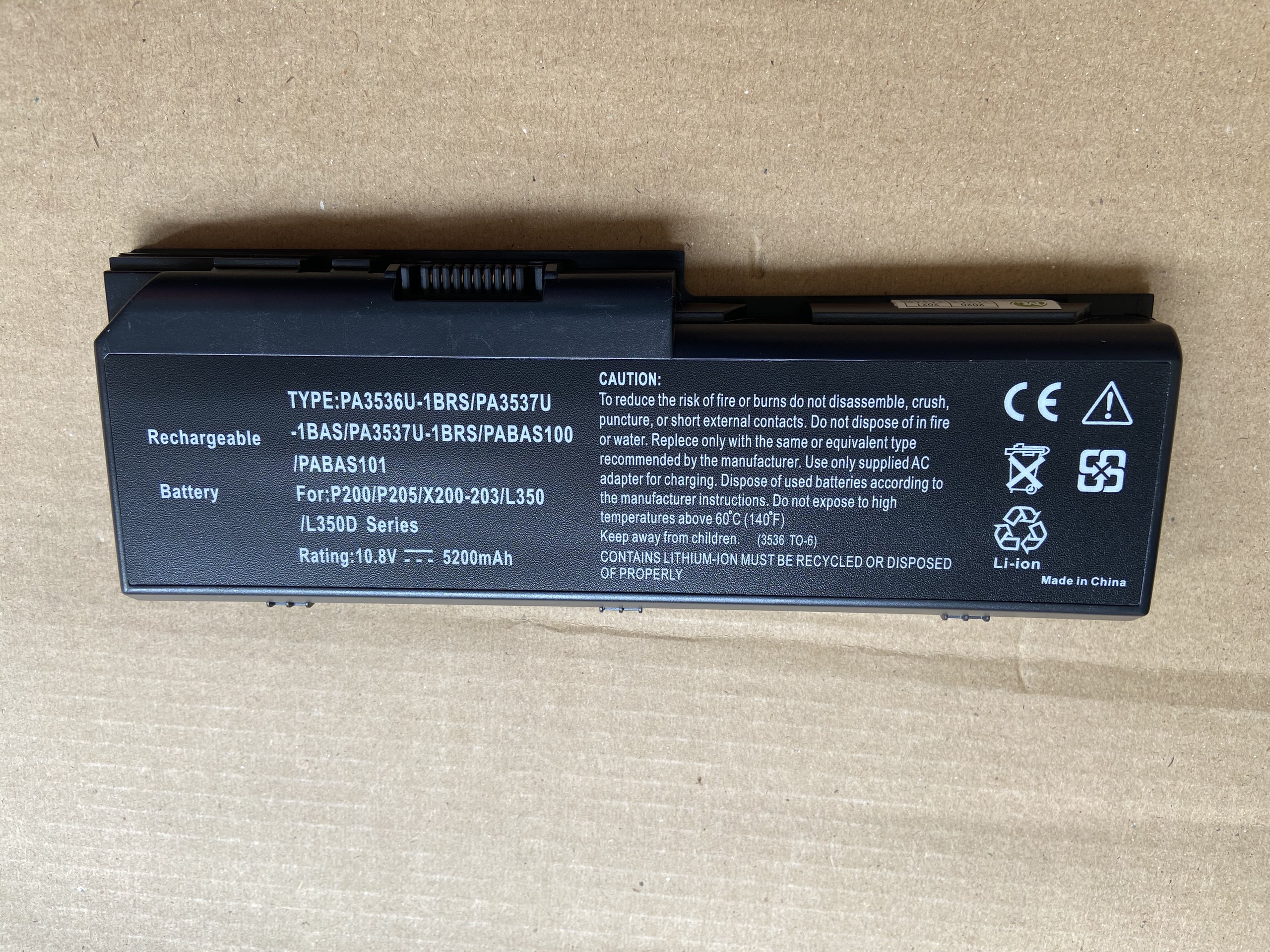 Pin Toshiba Satellite P200 P205 X200-203 L350 L350D PA3536U-1BRS PA3537U-1BAS PA3537U-1BRS PABAS100 PABAS101