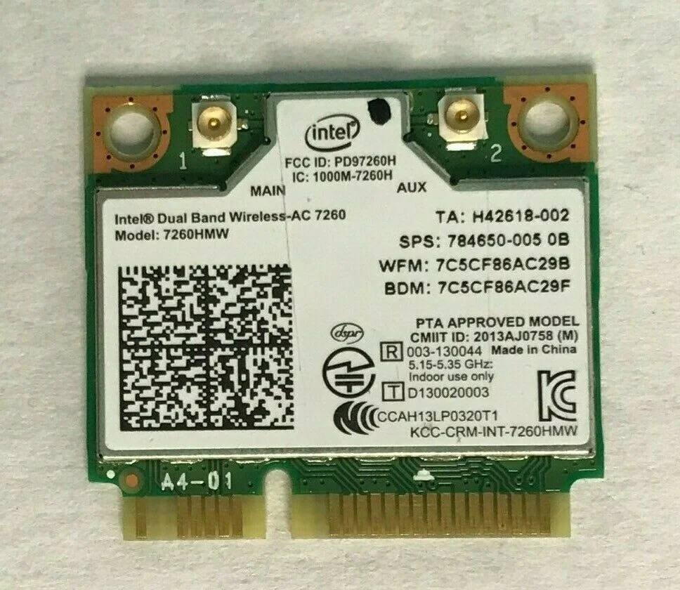 Card Wifi AC 7260 Model 7260HMW Bluetooth 4.0
